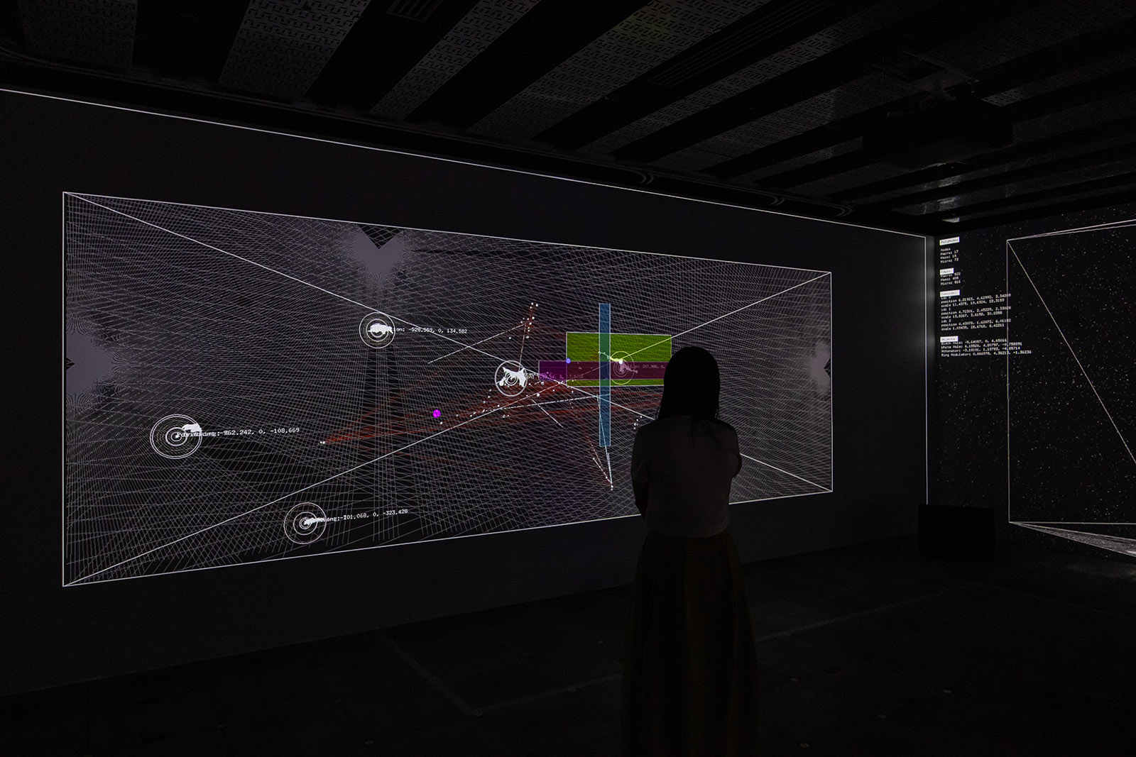 作品「PolyNodes Installation Debug Views (ポリノーズ・インスタレーション・デバッグ・ビュー)」その2